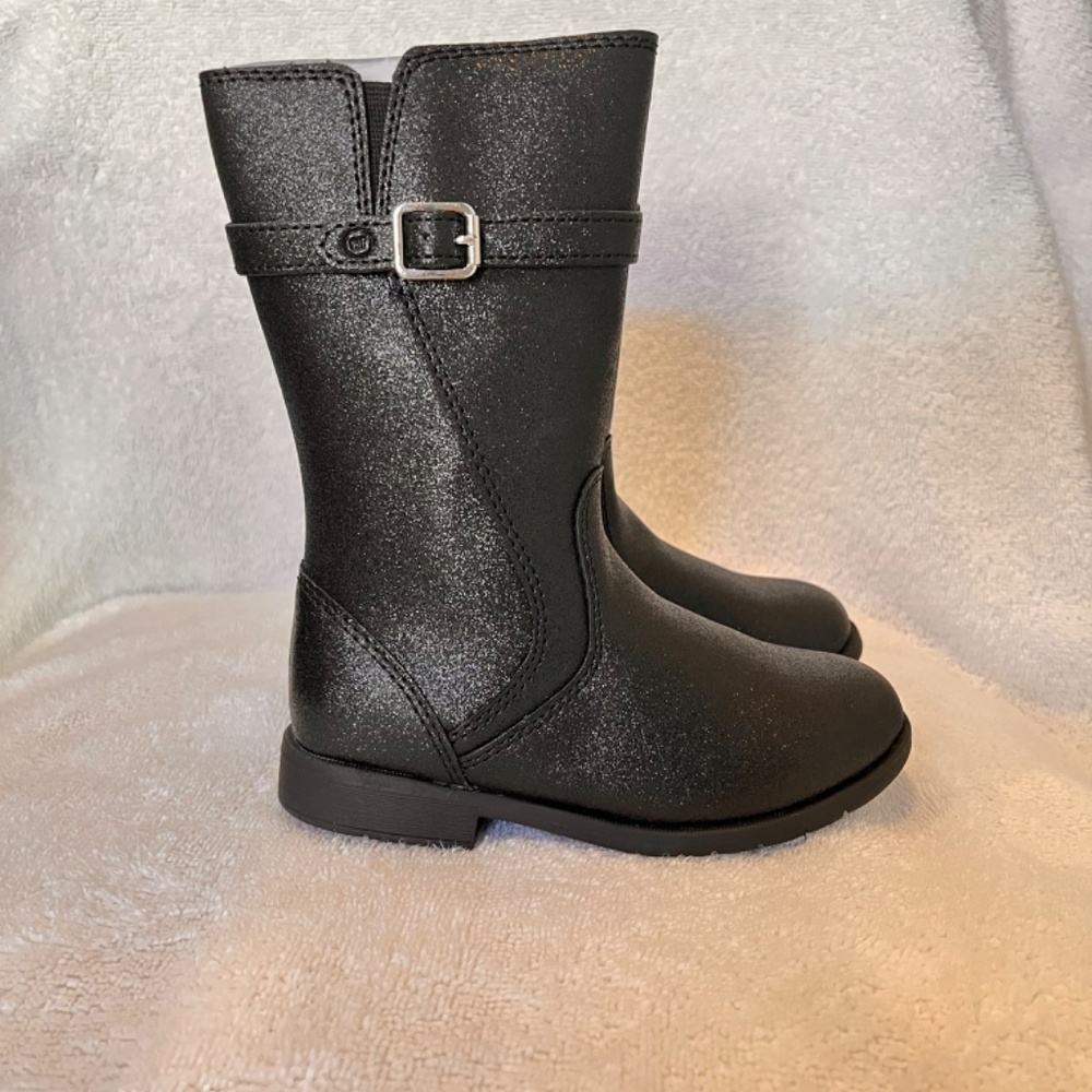 Stride Rite Toddler Size 8 Josephine Boot Black Glitter - Picture 2 of 4